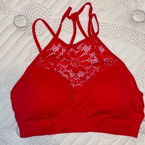 **BRAND NEW Without Tags Red Lace Bralette**